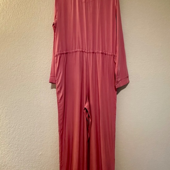MUK LUKS Dream Weave Long-Sleeve Jumpsuit - Pink - Medium - Picture 3 of 14